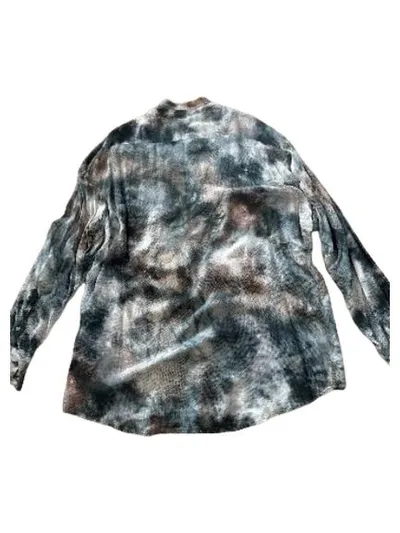 ZARA Herren Freizeithemd Langarm Batik Gr. L Relaxed Fit Mehrfarbig