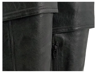 BUFFALO Damen Leder Stiefel Schwarz Gr. 37 Kniehohe Boots Umschlag