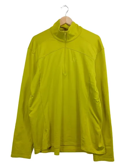 Salomon Herren Sport Shirt Grün XXL Langarm Funktionsshirt