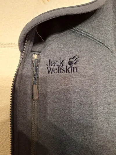 Jack Wolfskin Fleecejacke Herren Gr. 38/M Grau Outdoor Jacke