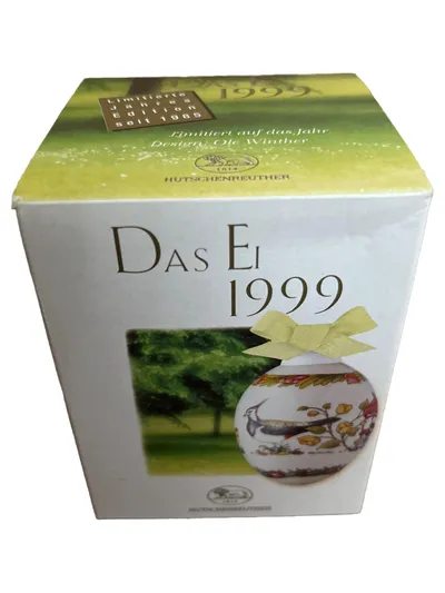 Hutschenreuther Das Ei 1999 Jahresedition Geschenkbox Papier Weiß 6cm