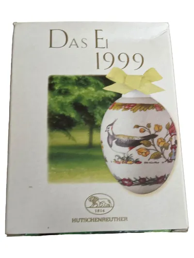 Hutschenreuther Das Ei 1999 Jahresedition Geschenkbox Papier Weiß 6cm