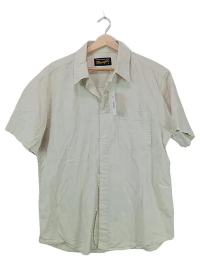 Wrangler Herren Freizeithemd Kurzarm Beige Gr. L Casual