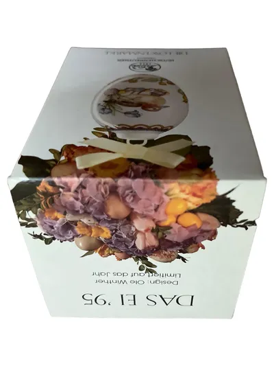 Hutschenreuther Das Ei '95 Geschenkbox Weihnachten Papier Weiß 6cm