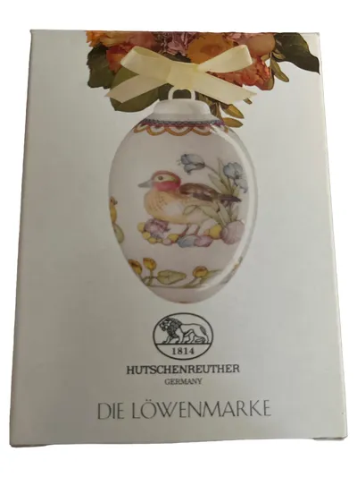 Hutschenreuther Das Ei '95 Geschenkbox Weihnachten Papier Weiß 6cm