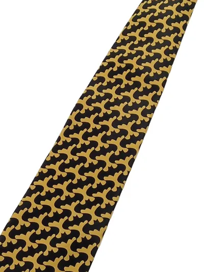DC Comics Krawatte Herren Gelb Schwarz Batman Logo Muster Polyester