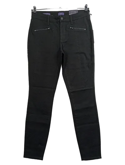 NYDJ Damen Jeans Skinny Fit Gr. 6 Schwarz Tierdruck Casual Modern