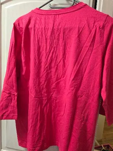 Gina Laura Damen T-Shirt Basic Collection Pink Gr. L 3/4-Arm