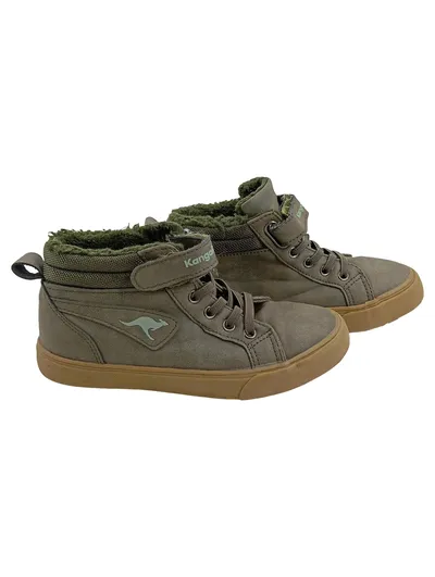 KangaROOS Kinder Sneaker High Gr. 31 Oliv gefüttert Klettverschluss