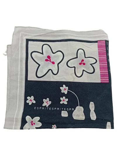 Esprit Damen Halstuch Tuch Baumwolle Blumenmuster Mehrfarbig 45x45 cm