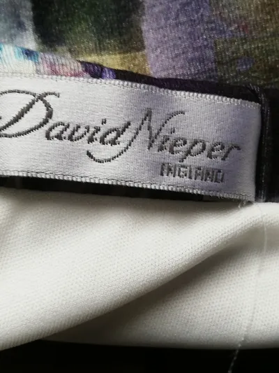 David Nieper Damen A-Linienrock Gr. 38 Mehrfarbig Abstrakt Viskose