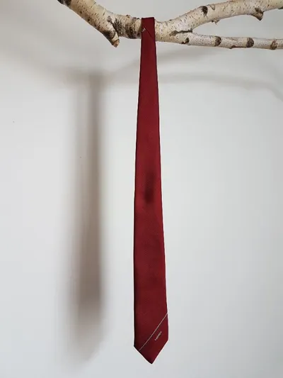 Tamron Krawatte Herren Rot Gestreift Business 140cm Polyester