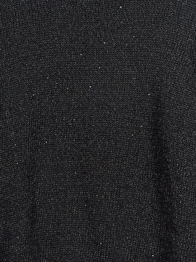 Betty Barclay Pullover Damen Gr. 40 L Schwarz Glitzer Chiffon Einsatz Strick