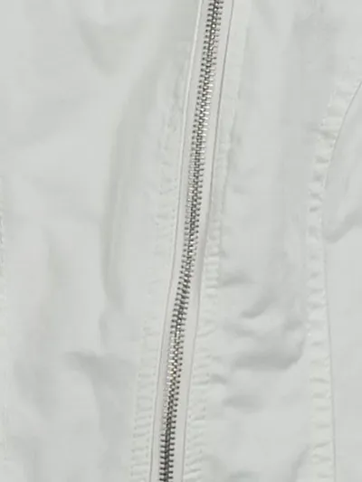 LAURA JO Damen Leichte Jacke Bikerjacke Weiß Baumwolle Gr. S/36