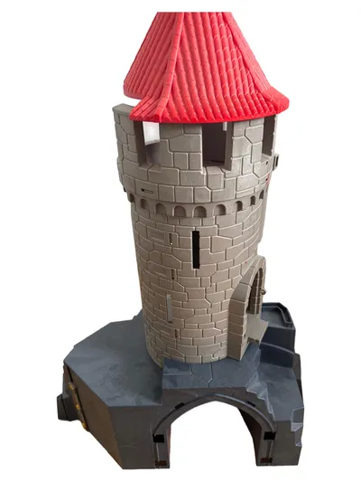 PLAYMOBIL Ritterburg Turm Bauset Kinder Grau