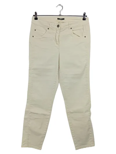 BiBA Jeans Slim Fit Damen Hose Beige Gr. 44 Baumwolle Stretch Alltag
