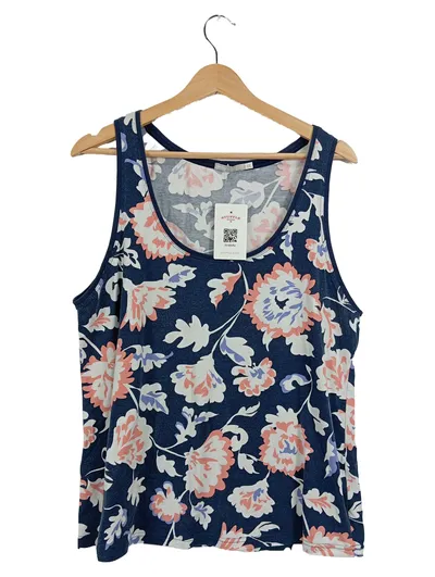 Mey Night 2 Day Damen Top Tanktop Blumenmuster Blau Gr. XXL