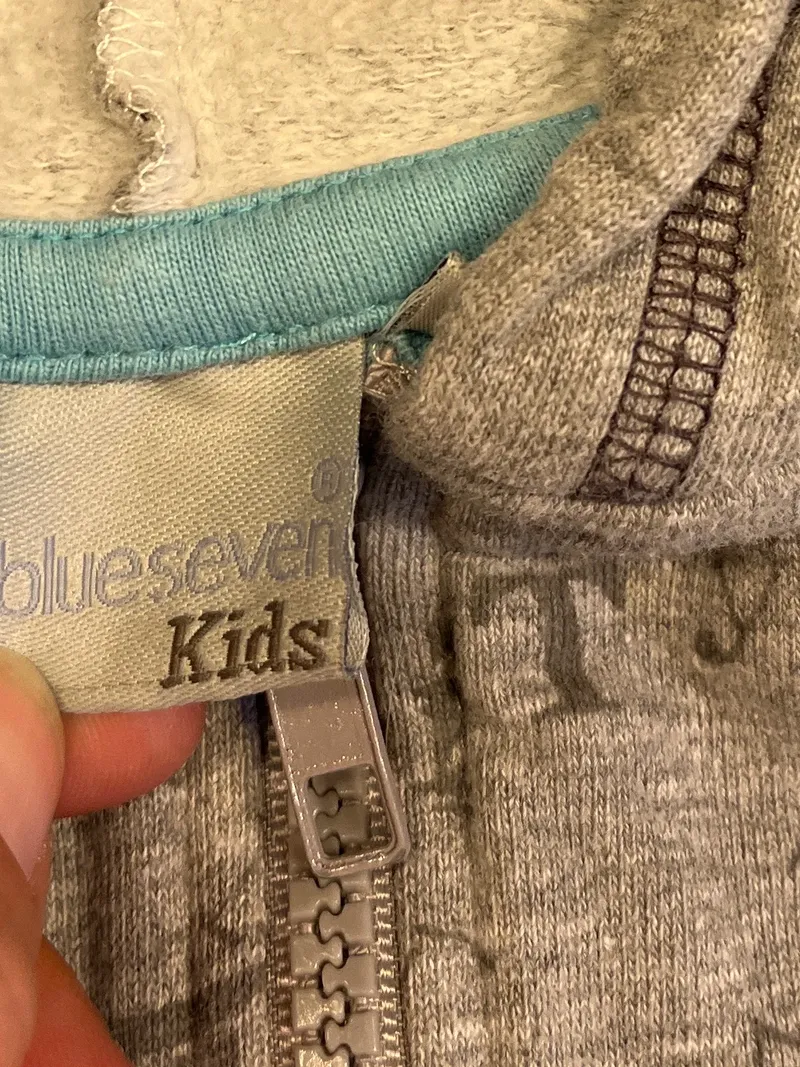 Blue Seven Kinder Sweatjacke BMX Ride Kapuze Gr. 122 Grau Baumwolle 5