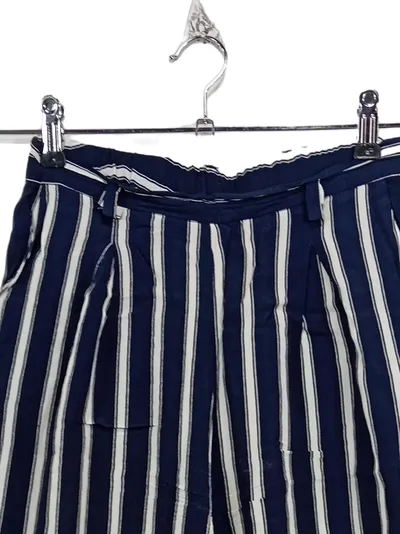 Anna Field Damen Stoffhose Culotte Gr. 34 XS Blau Weiß Gestreift