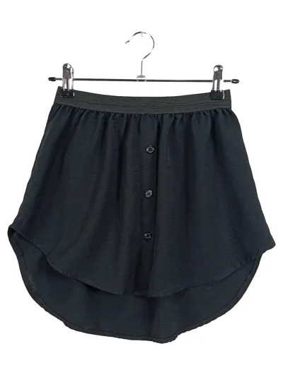 SASSYCLASSY Damen Unterrock Schwarz Gr. S/M Knopfleiste Elastisch