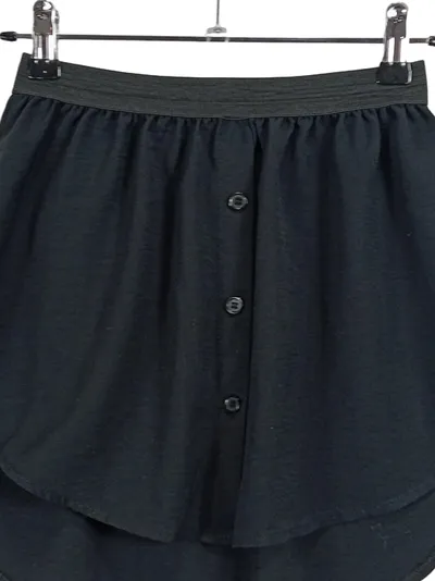 SASSYCLASSY Damen Unterrock Schwarz Gr. S/M Knopfleiste Elastisch