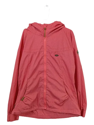 Alife and Kickin Damen Jacke Outdoor Kapuze Gepunktet Pink Gr. 42 XL