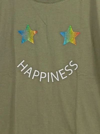 In Extenso Kinder T-Shirt Happiness Sterne Glitzer Oliv Gr. 128