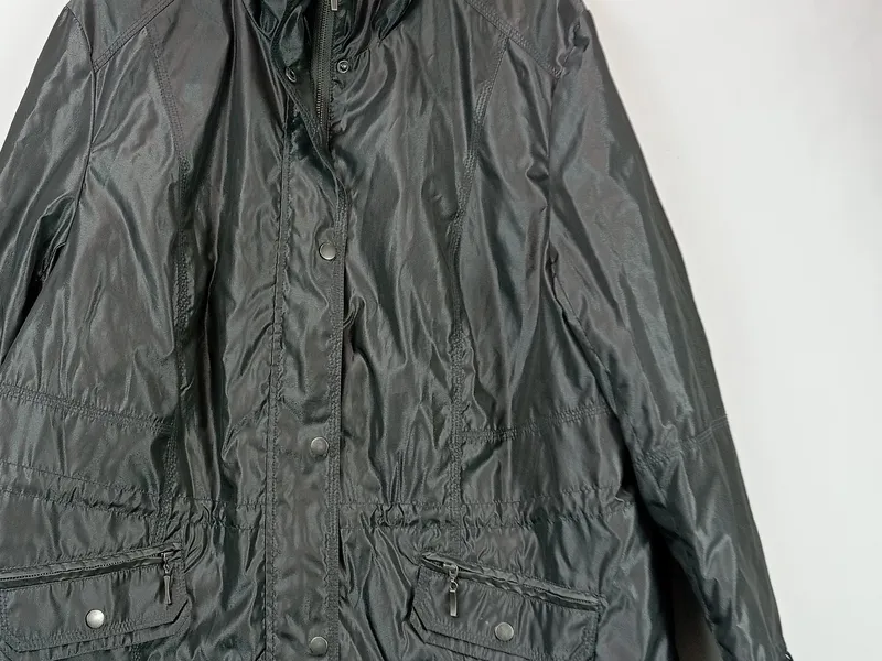 Ambria Damen Outdoorjacke Gr. 50/5XL Schwarz Windjacke Regenjacke 6