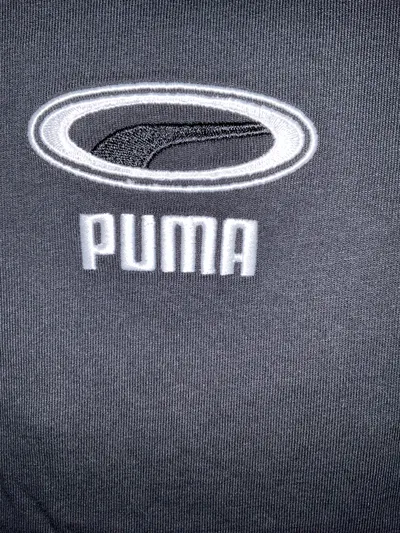 PUMA Herren T-Shirt Schwarz Gr. XL Logo Stickerei Baumwolle Sportlich