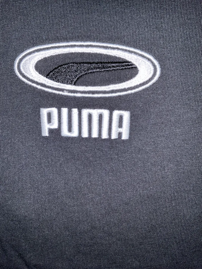 PUMA Herren T-Shirt Schwarz Gr. XL Logo Stickerei Baumwolle Sportlich 2