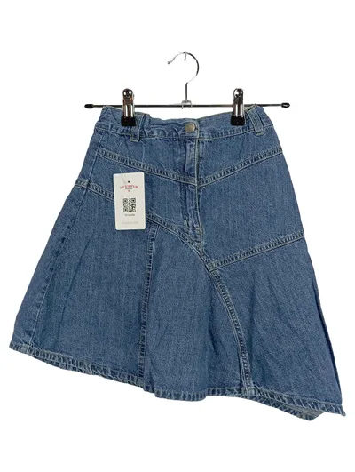 Alive Jeansrock Mädchen Gr. 128 A-Linie Denim Blau Baumwolle