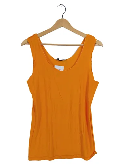 Passport Damen Tanktop Orange Gr. 38 M Modal Basic Ärmellos