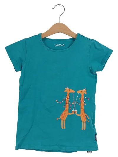 JAKO-O Kinder T-Shirt Giraffen Party Motiv Türkis Gr. 116/122