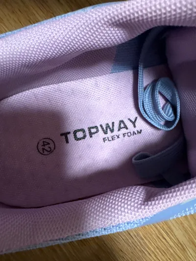 TOPWAY Flex Foam Damen Sneaker Sportschuhe Gr. 42 Blau Rosa Turnschuhe