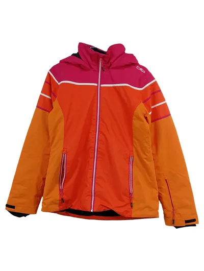 CMP Mädchen Skijacke Winterjacke Gr. 176 Orange Pink Kapuze Outdoor Sport