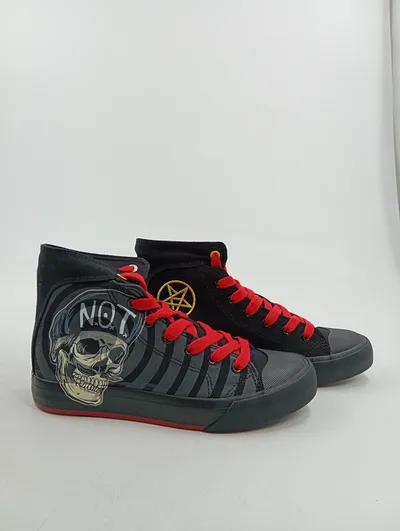 EMP Damen Sneaker High Totenkopf NOT Gr. 38 Schwarz Streetwear