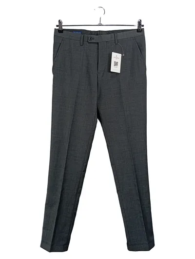 Rudolfs Herren Anzughose Grau Gr. 48 W32 Business Wolle Polyester