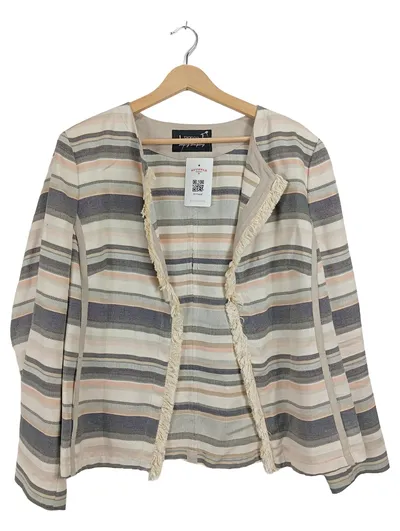 Bianca Damen Blazer Gestreift Langarm Gr. 44/XXL Baumwoll Mix Frühjahr
