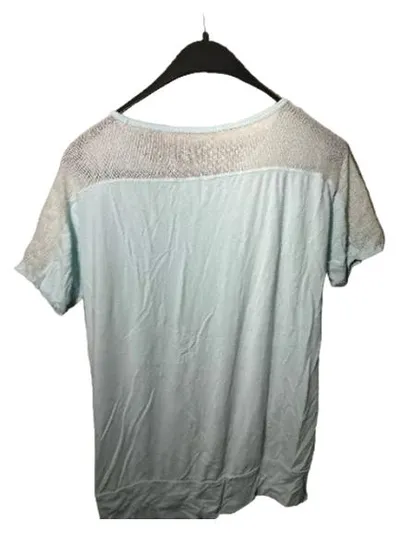 BiBA Damen T-Shirt Gr. M Katze Brille Urban Print Türkis Viskose