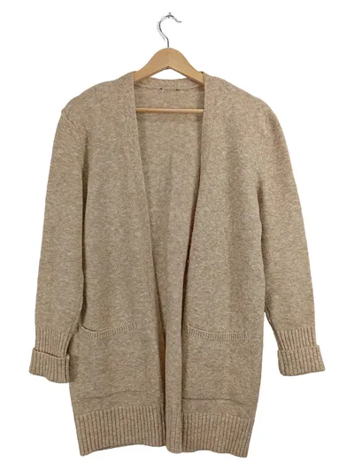 Street One Damen Strickjacke Cardigan Offen Beige Gr. 38 M