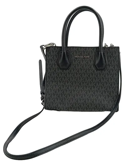 Michael Kors Mercer Henkeltasche Schwarz Logo-Print Crossbody Damen