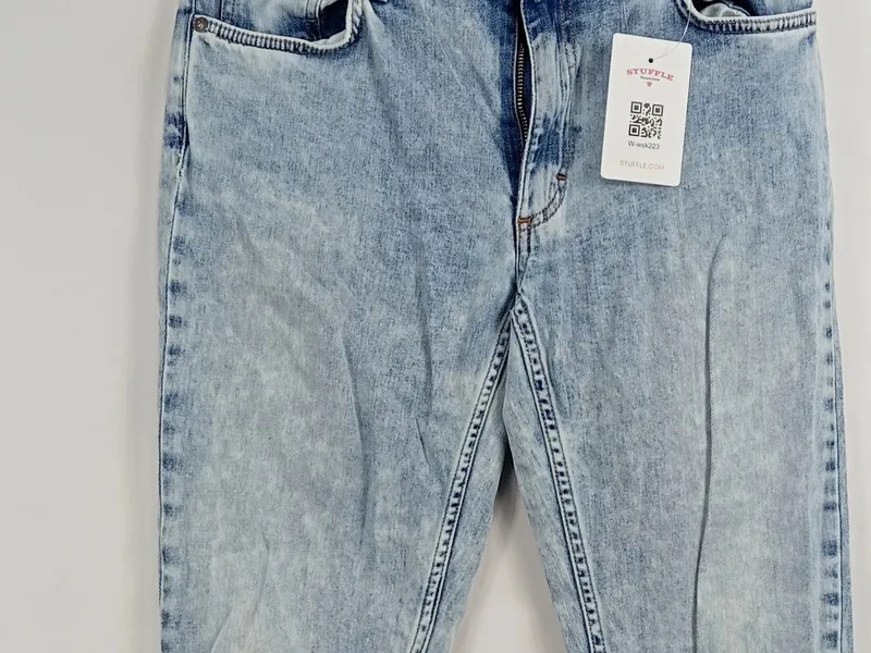 ACNE STUDIOS Jeans Herren W30/L32 Straight Leg Denim Hellblau Destroyed 4