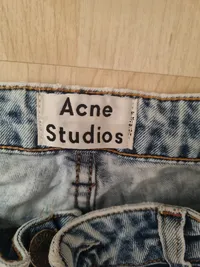 ACNE STUDIOS Jeans Herren W30/L32 Straight Leg Denim Hellblau Destroyed 7