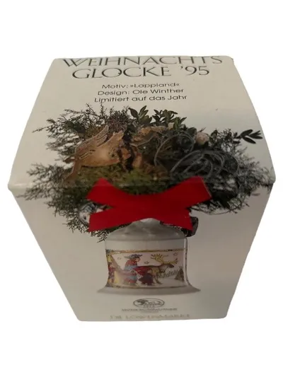 Hutschenreuther Weihnachtsglocke 1995 Lappland Ole Winther Porzellan