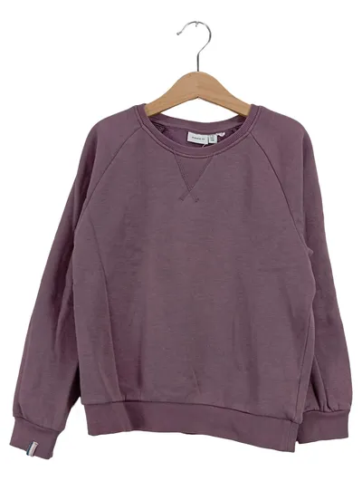 NAME IT Sweatshirt Kinder Gr. 122-128 Lila Pullover Basic Baumwolle