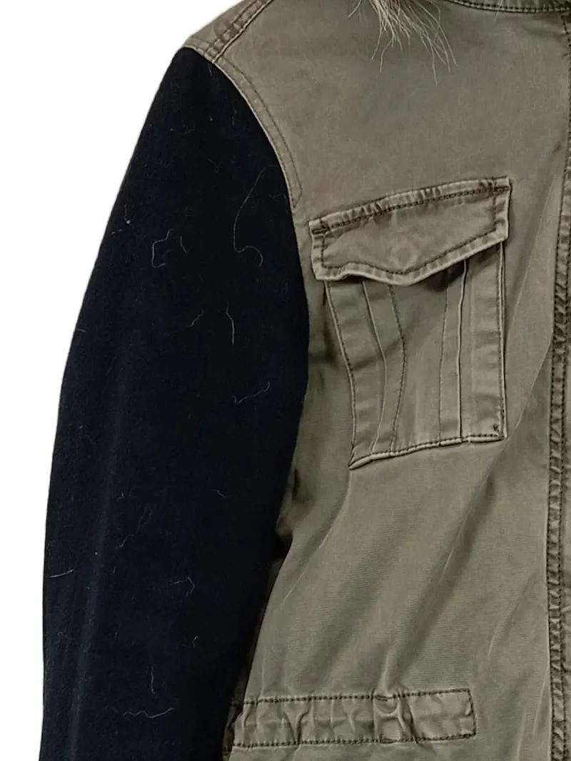 Blonde No.8 Damen Parka Winterjacke Gr. 36 S Oliv Schwarz Fellkapuze 4