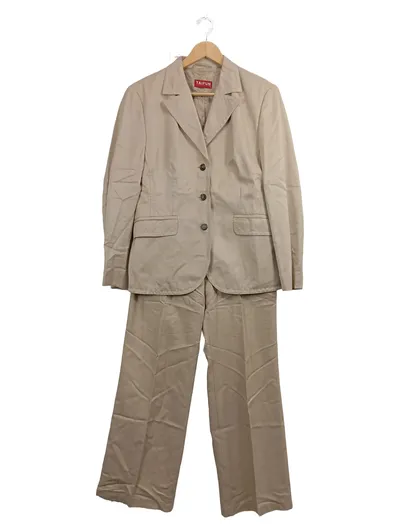 TAIFUN Damen Hosenanzug Business Anzug Hose Sakko Beige Gr. 40