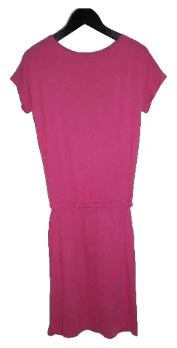 NUMOCO Damen Sommerkleid Pink Gr. S Baumwolle Casual Midikleid