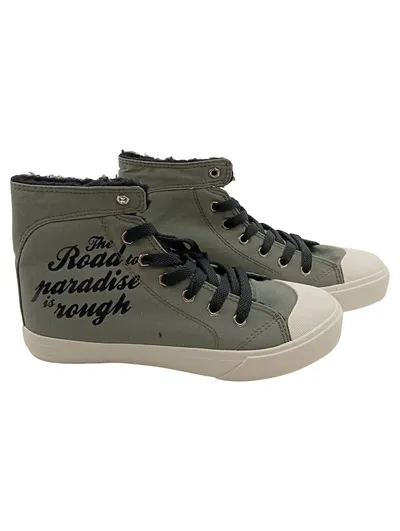 ROCK REBEL BY EMP Damen Sneaker High Gr. 38 Oliv Streetwear Freizeitschuh