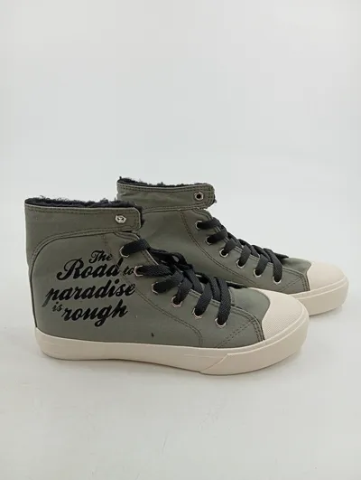 ROCK REBEL BY EMP Damen Sneaker High Gr. 38 Oliv Streetwear Freizeitschuh